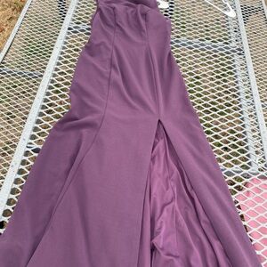 Azazie Strapless Purple Dress